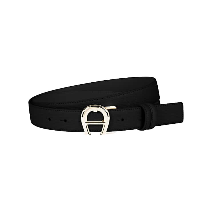 AIGNER LOGO GÜRTEL 3 CM - SCHWARZ