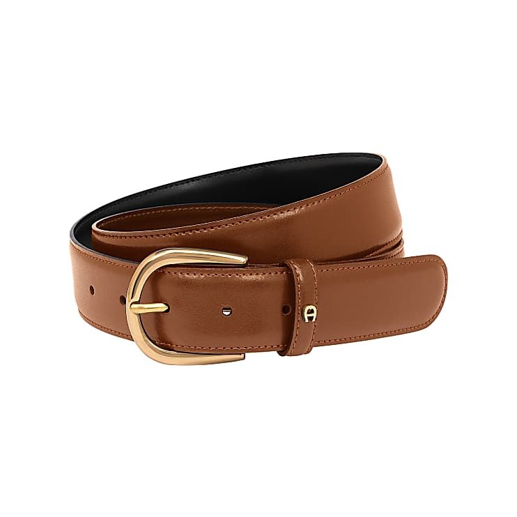 AIGNER BUSINESS GÜRTEL 3,5 CM, GRÖSSE 120-140 - BRAUN