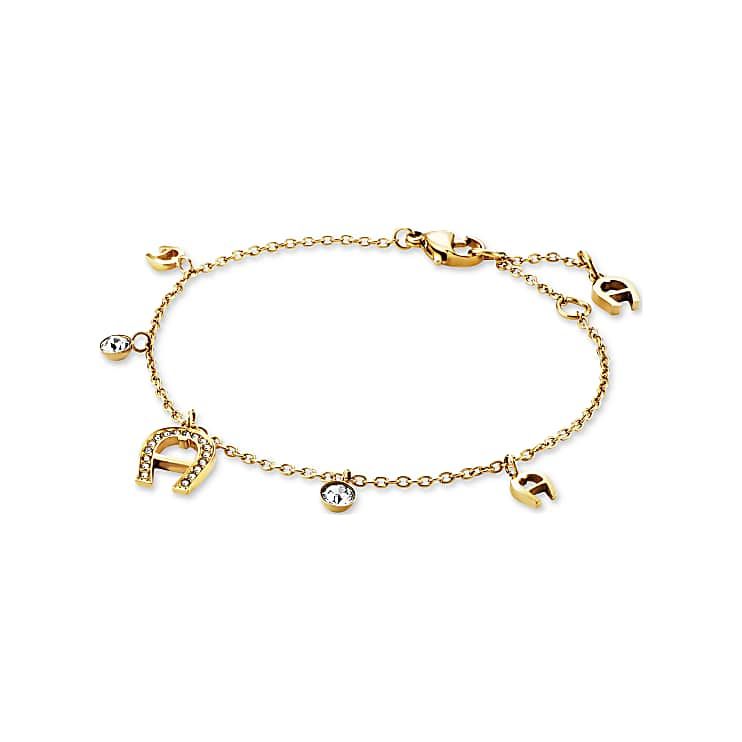 AIGNER ARMBAND MIT LOGO-ANHÄNGERN - GOLD