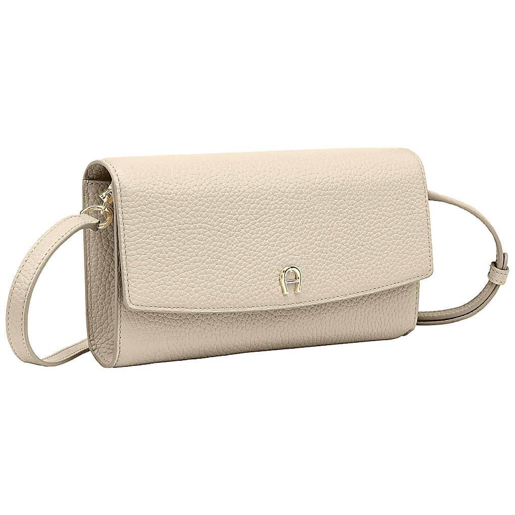 AIGNER PORTEMONNAIE MIT SCHULTERRIEMEN - WEIß