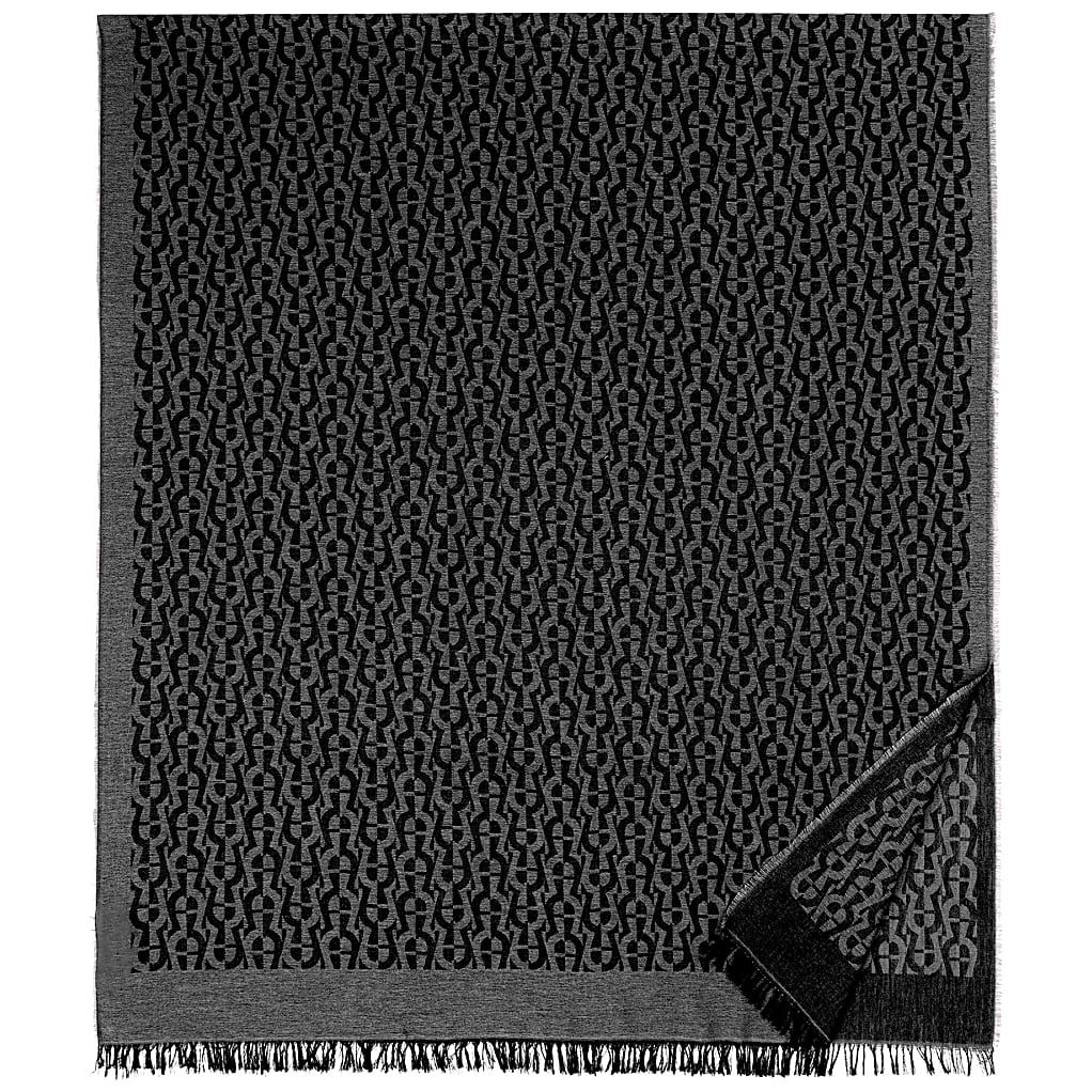 AIGNER LOGO SCHAL - SCHWARZ