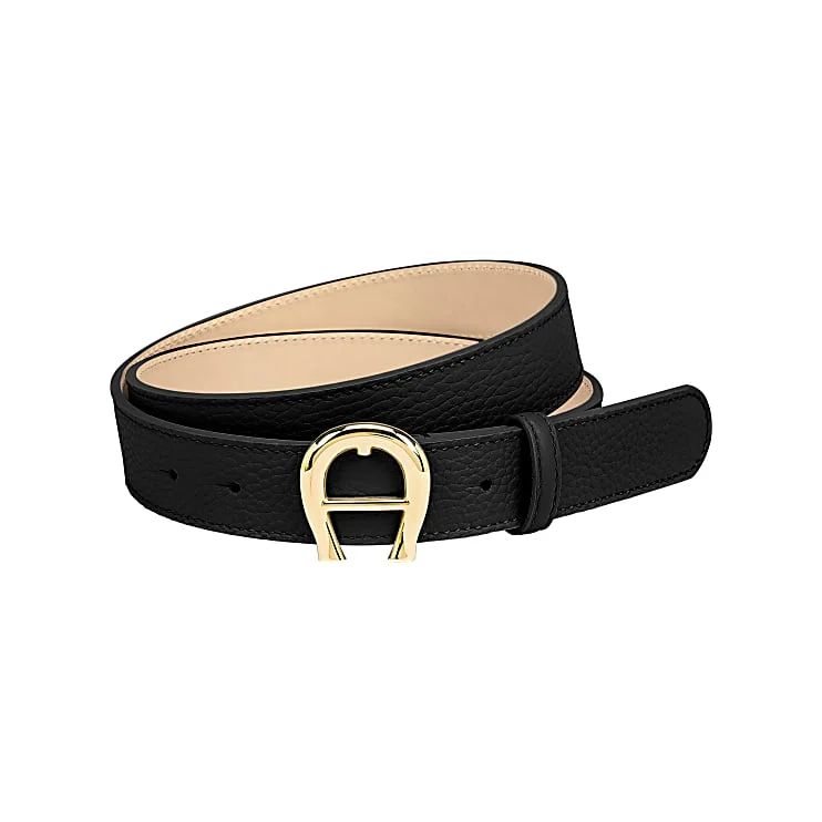 AIGNER LOGO GÜRTEL 3 CM - SCHWARZ