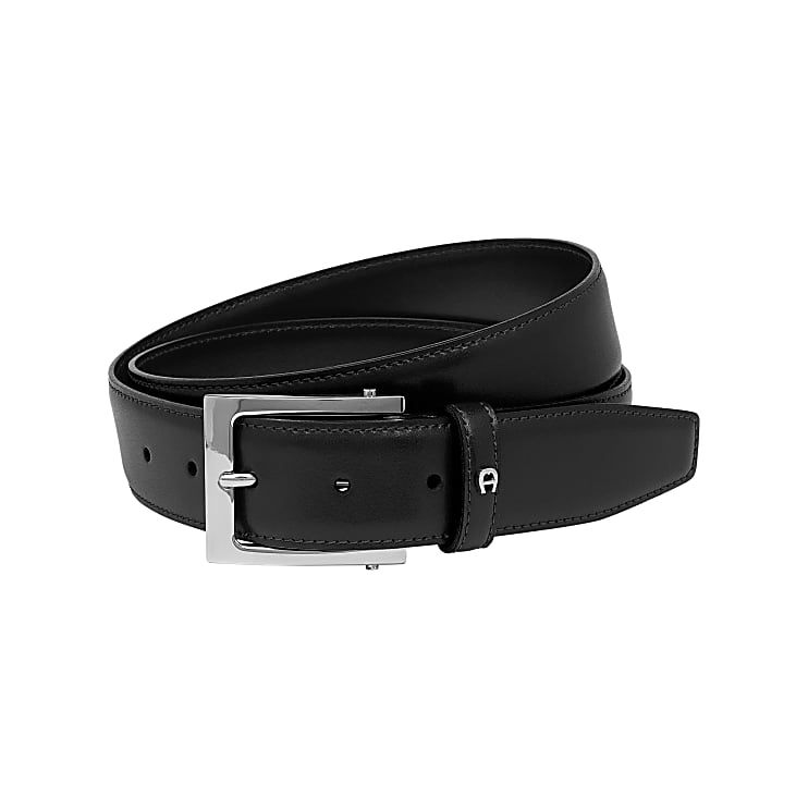 AIGNER BUSINESS GÜRTEL 3,5 CM - SCHWARZ