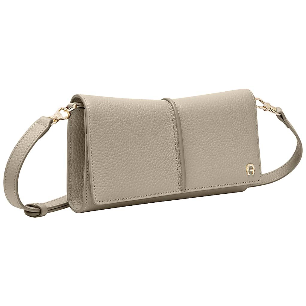 AIGNER KAYLA WALLET ON STRAP - BEIGE