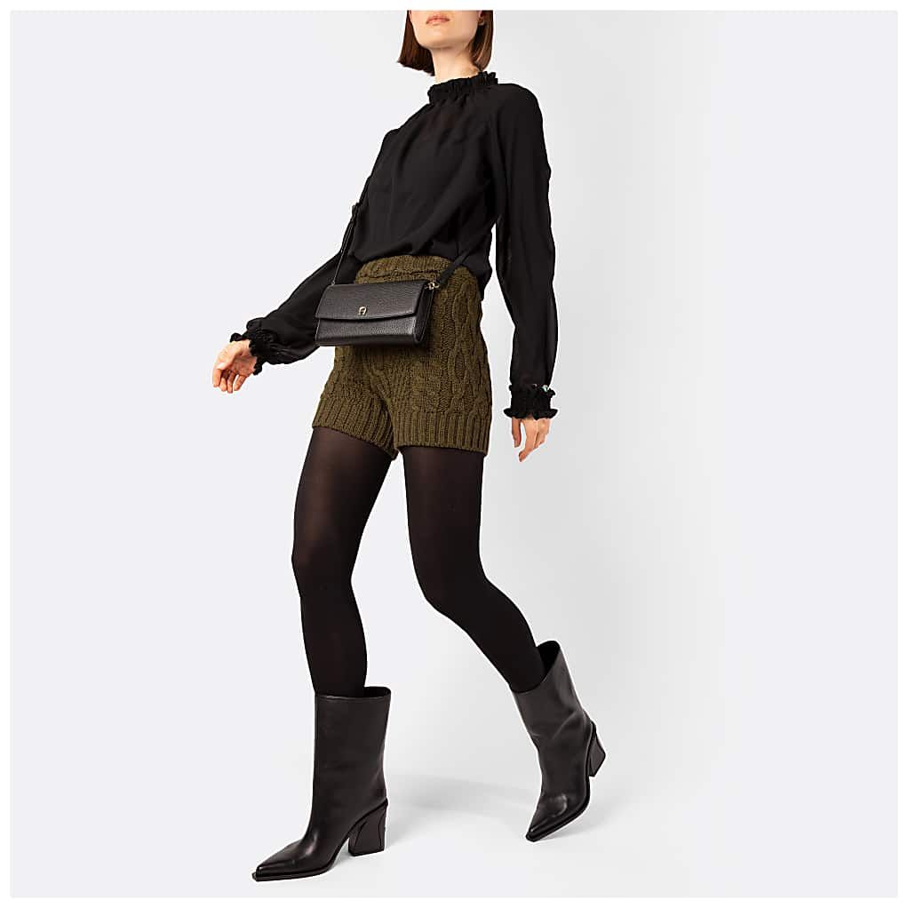 AIGNER PORTEMONNAIE MIT SCHULTERRIEMEN - SCHWARZ