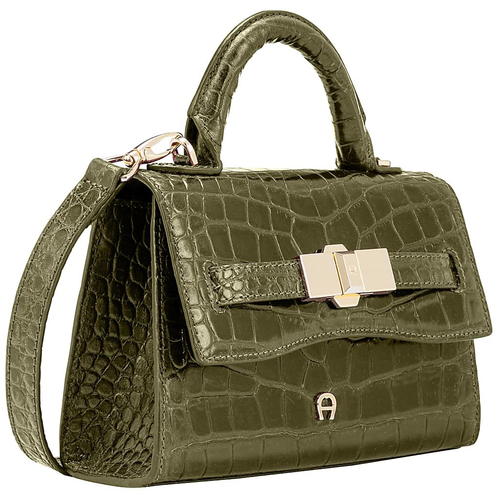 AIGNER FARAH COCCODRILLO HANDTASCHE XS - GRUEN