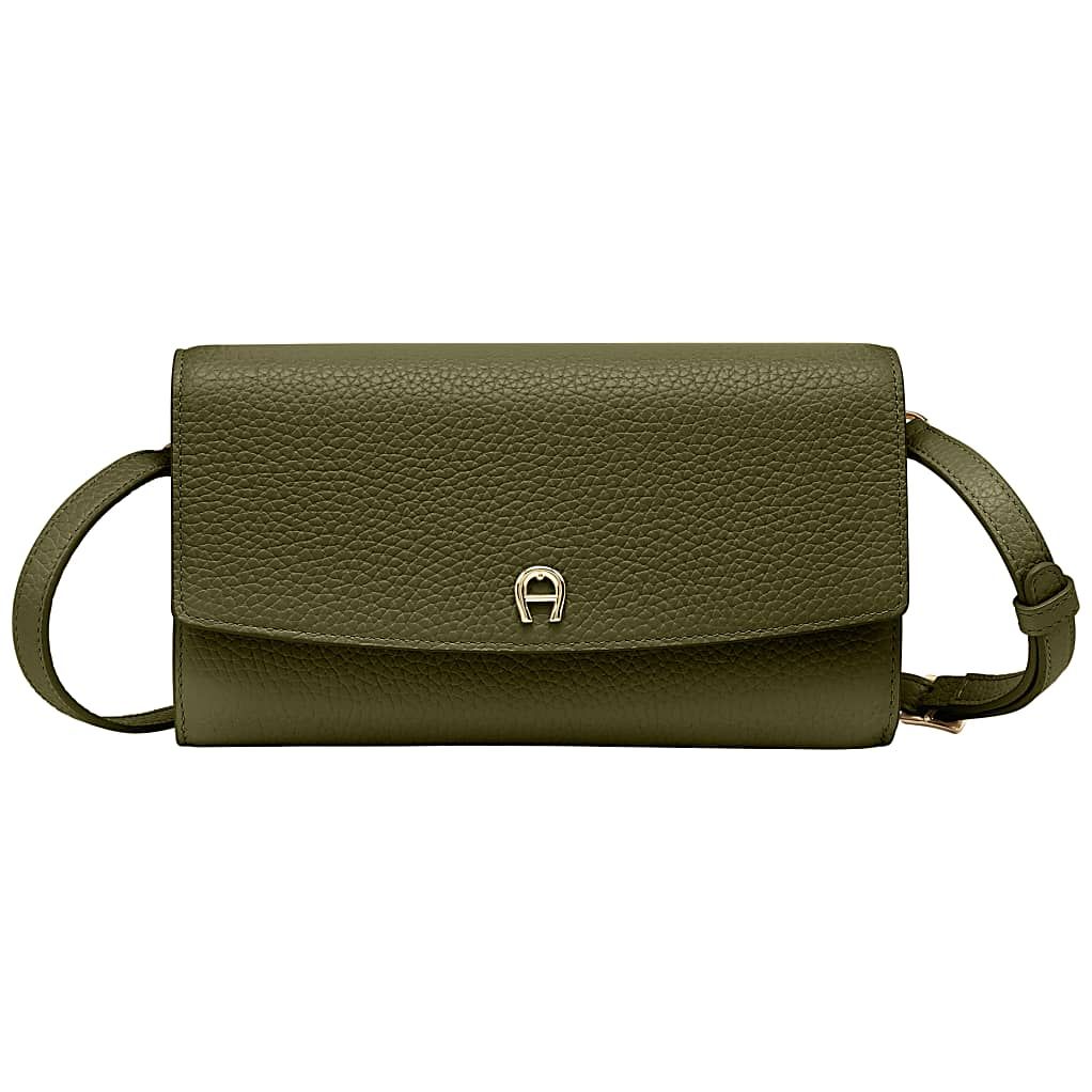 AIGNER PORTEMONNAIE MIT SCHULTERRIEMEN - GRUEN