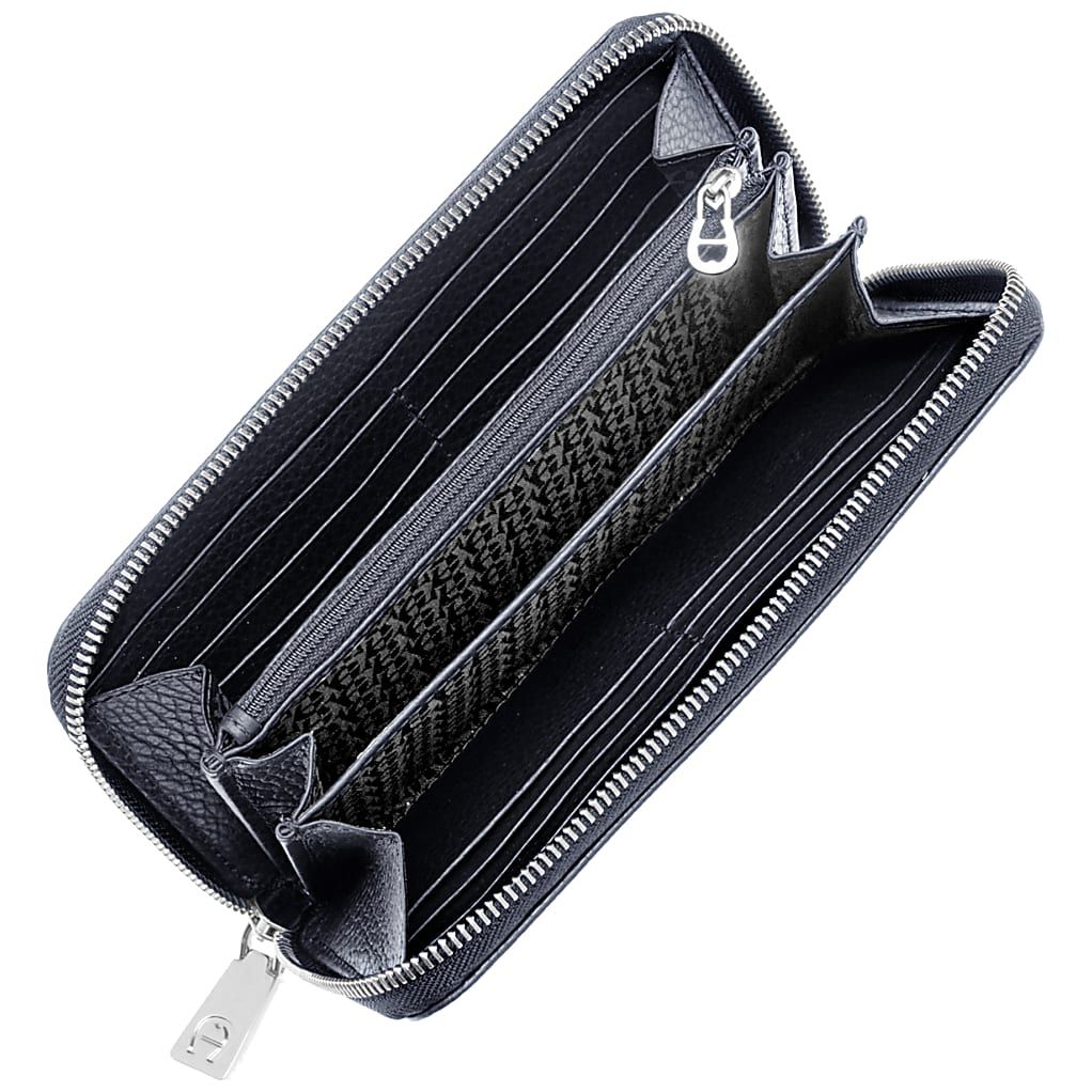 AIGNER GELDBÖRSE MIT REISSVERSCHLUSS - BLAU