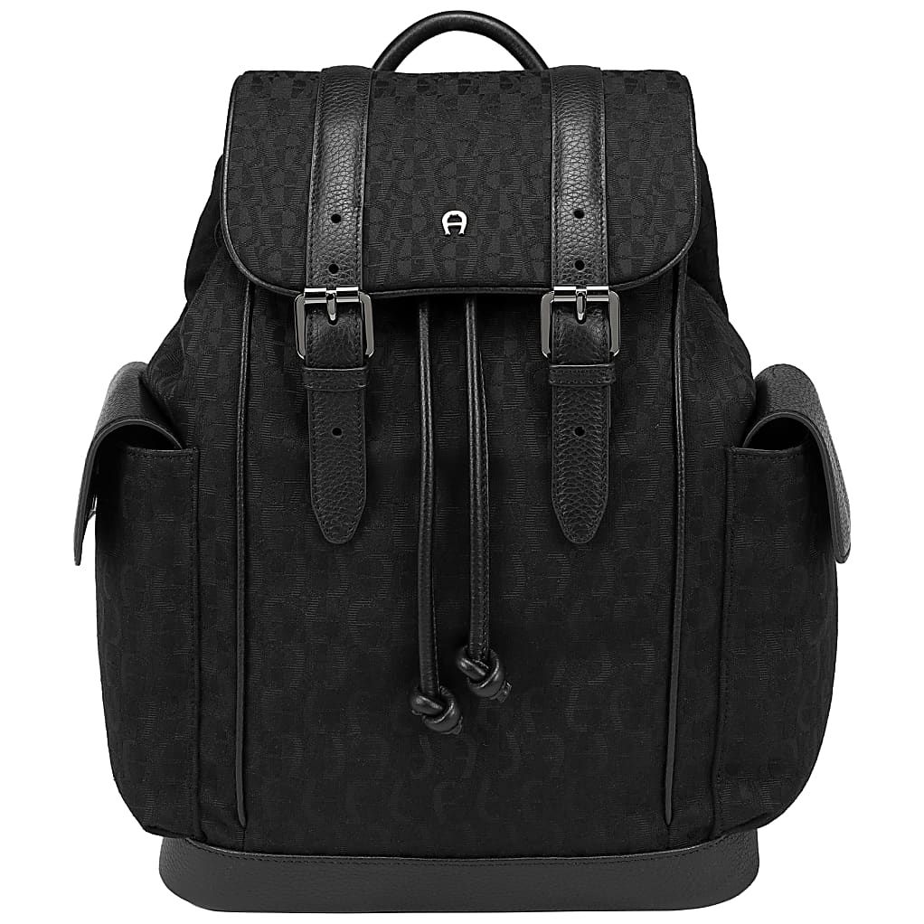 AIGNER DIEGO RUCKSACK LOGO M - SCHWARZ