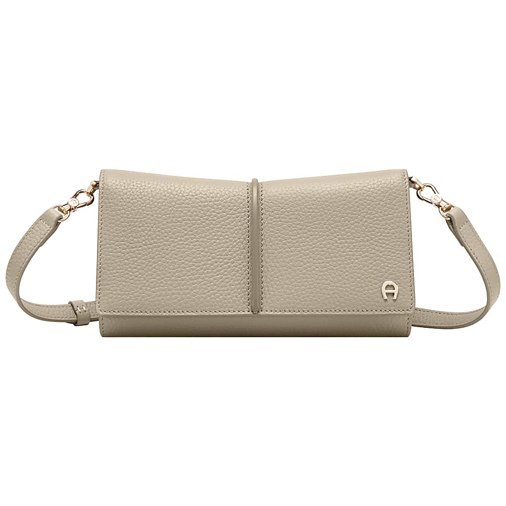 AIGNER KAYLA WALLET ON STRAP - BEIGE